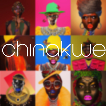 Collage of art work from Chinakwe This Is me collection with Chinakwe logo