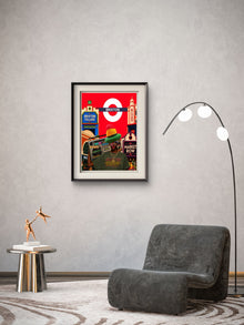 CHINAKWE Brixton Mural art print in a contemporary interior