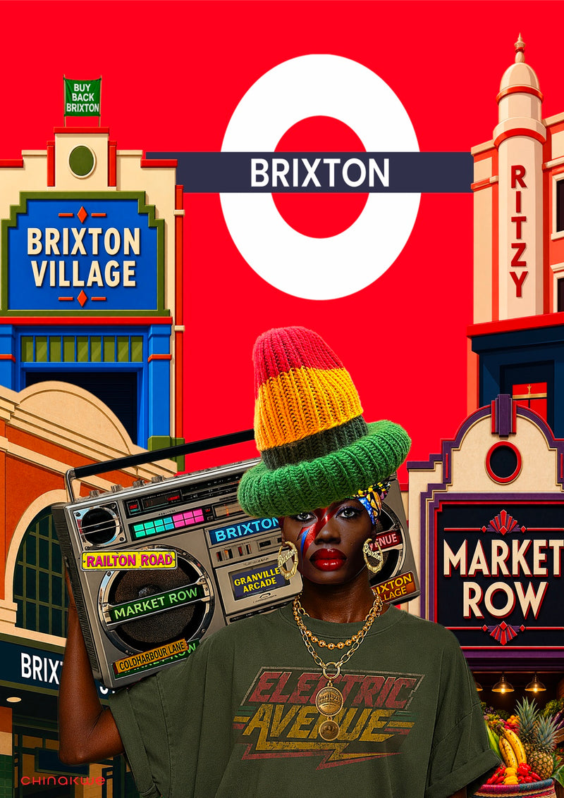 CHINAKWE Brixton Mural A2 art print