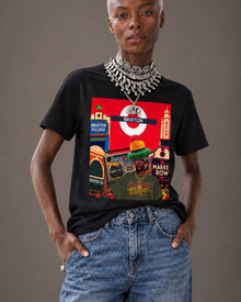 Chinakwe X Brixton black T-shirt model image