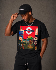 Chinakwe X Brixton black T-shirt model image