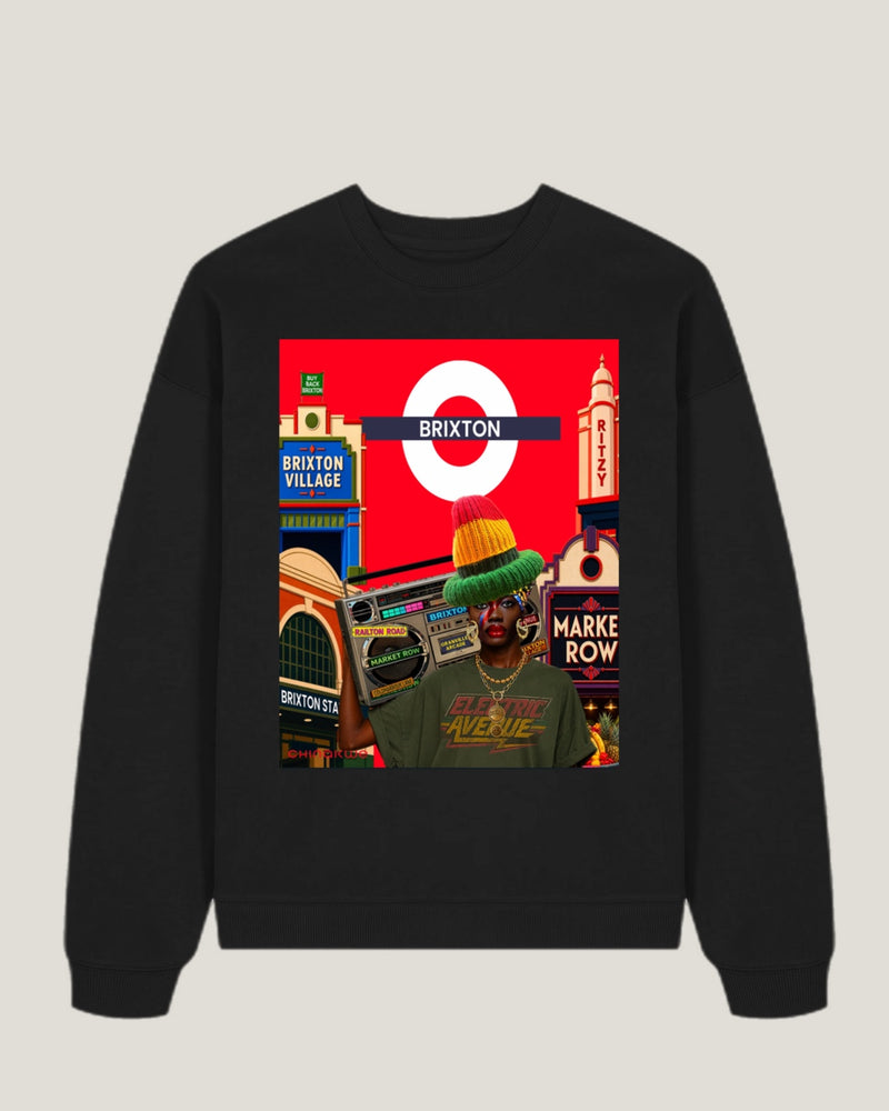 Chinakwe X Brixton black sweatshirt