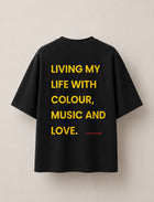 CHINAKWE Live Life Green black T-shirt back with red text