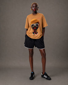 Female model wearing CHINAKWE Love and Living Life T-shirt
