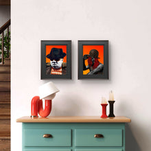 BIG and BUSTA artworks displayed side by side in an interior