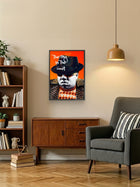BIG artwork displayed in a contemporary interior